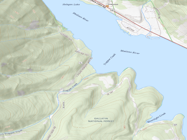 USGS topographic map of Trapper Cr Camp 1