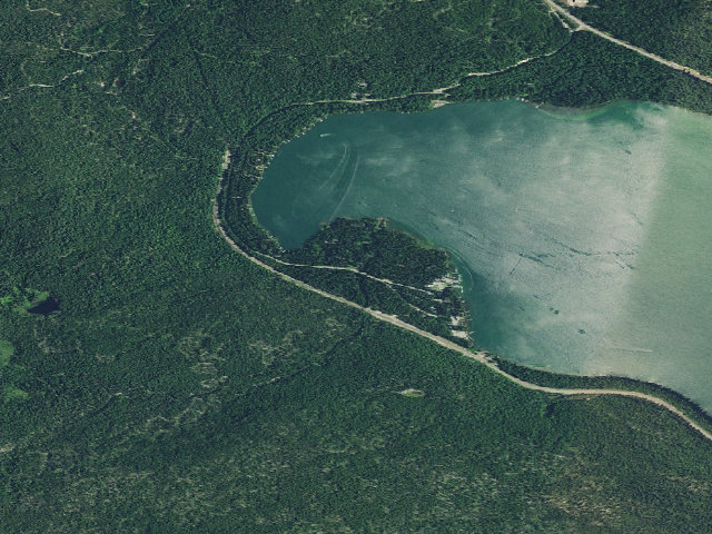 Aerial image of Trapper Creek