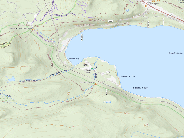 USGS topographic map of Trapper Creek
