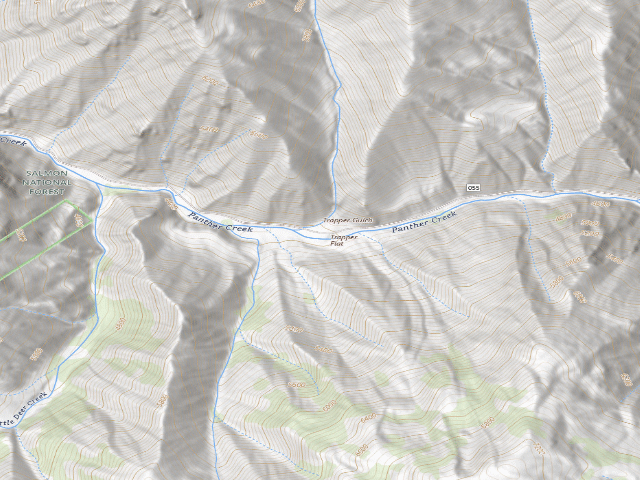 USGS topographic map of Trapper Flat Camping Area