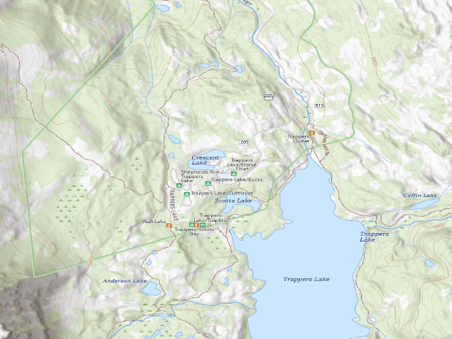 USGS topographic map of Trappers Lake/Horse Thief