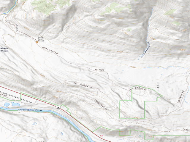 USGS topographic map of Travertine Road-005