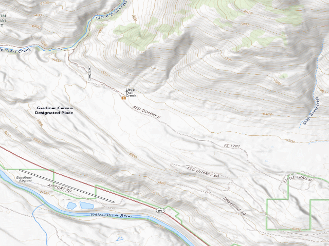 USGS topographic map of Travertine Road-007