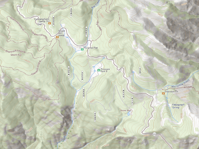 USGS topographic map of Treasure Park - East