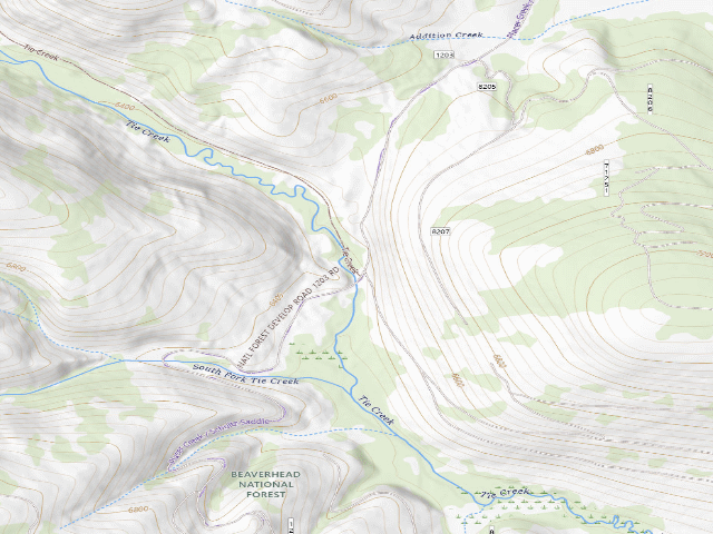USGS topographic map of Tree Blown Over
