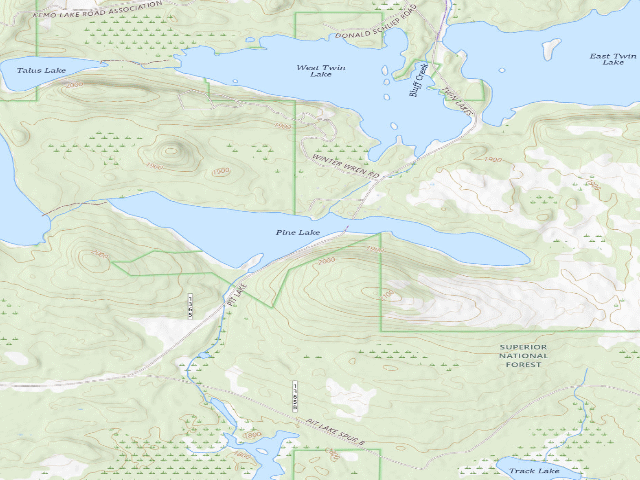 USGS topographic map of Trestle Pine Site #1