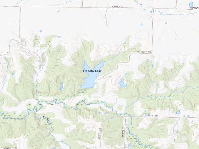 USGS topographic map of Tri-City Community Lake