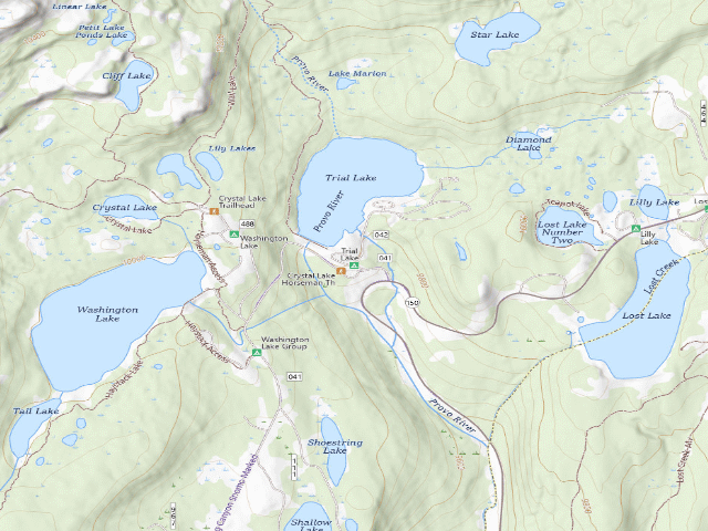 USGS topographic map of Trial Lake