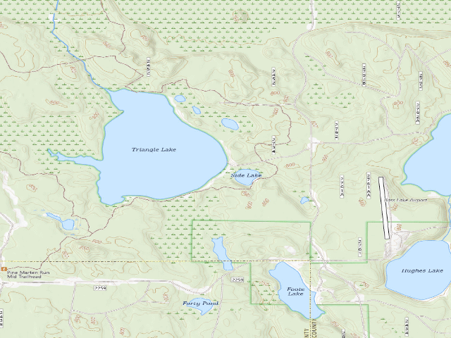 USGS topographic map of Triangle Lake Camping Area
