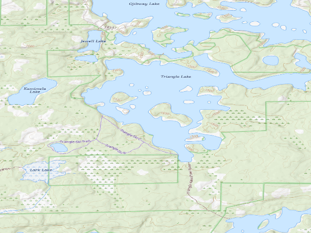 USGS topographic map of Triangle Lake Site 1