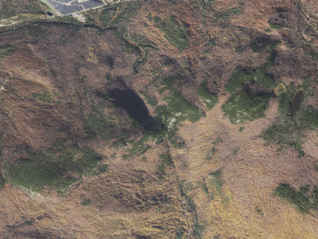 Aerial image of Trident Col Tentsite