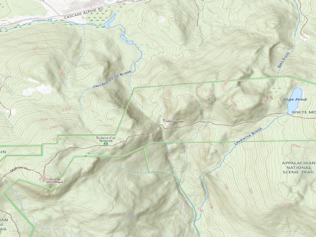 USGS topographic map of Trident Col Tentsite