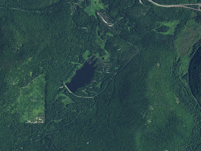 Aerial image of Trillium Lake