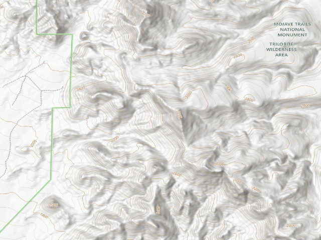 USGS topographic map of Trilobite Wilderness