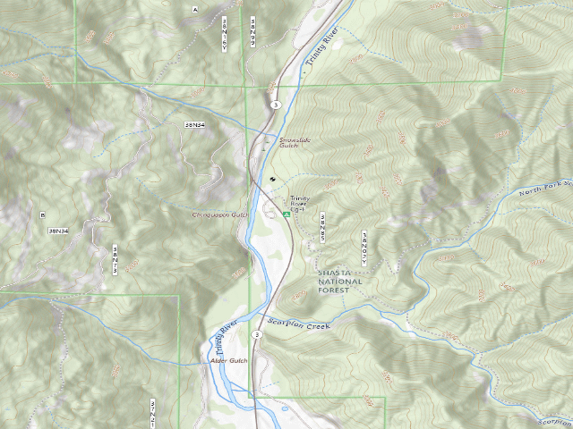 USGS topographic map of Trinity River Cg-F