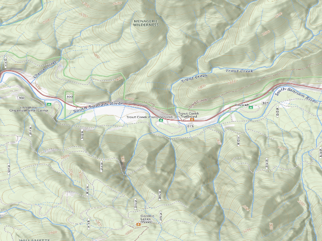 USGS topographic map of Trout Creek Campground