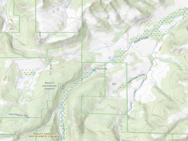 USGS topographic map of Trout Creek