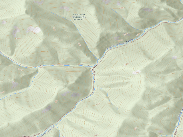 USGS topographic map of Trout Creek Nrt 774-Camp H