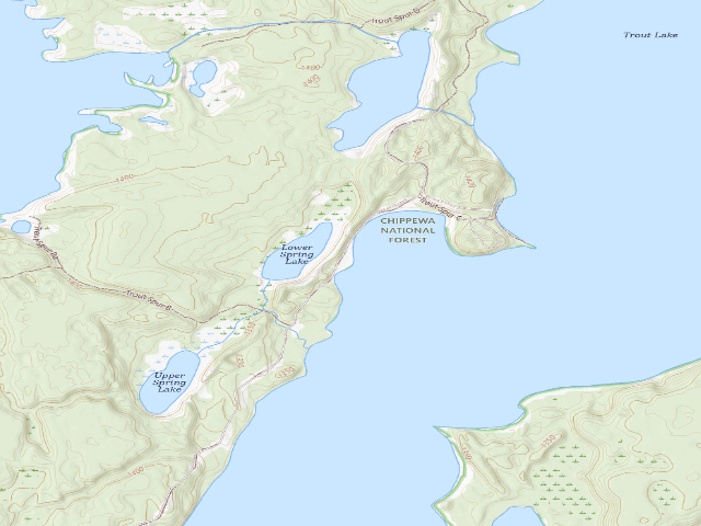 USGS topographic map of Trout Lake Golf Course Campsite M33