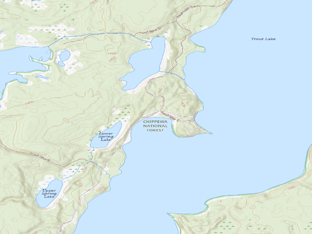 USGS topographic map of Trout Lake M32