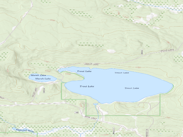 USGS topographic map of Trout Lake
