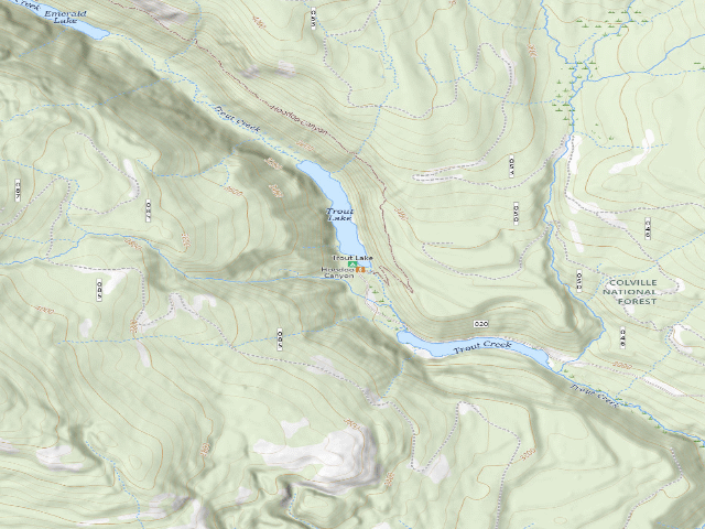 USGS topographic map of Trout Lake