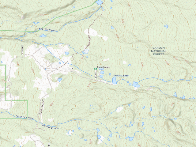 USGS topographic map of Trout Lakes Campground