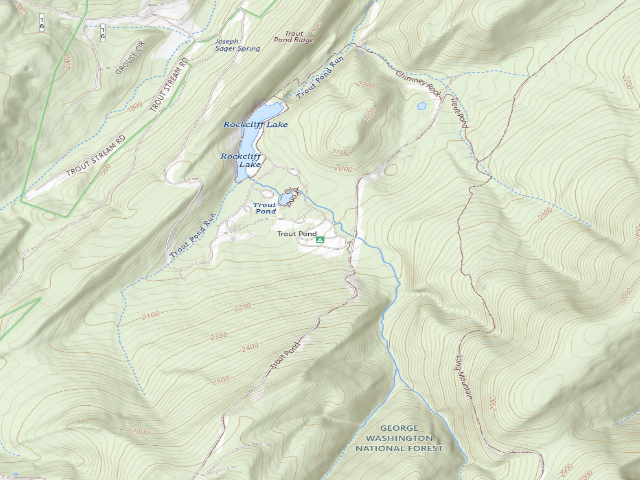 USGS topographic map of Trout Pond