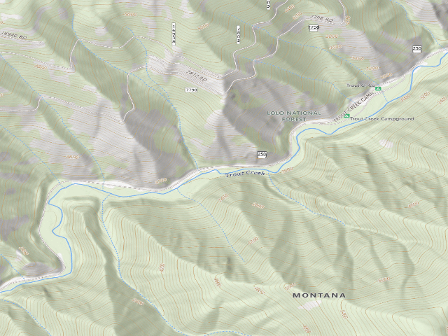 USGS topographic map of Troutcreek - 001