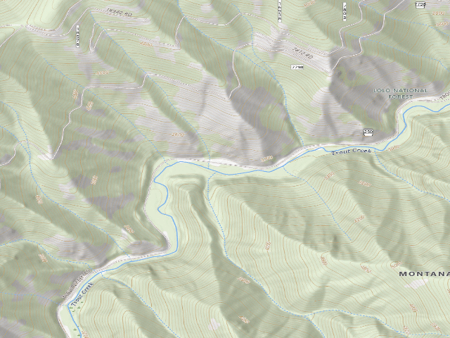 USGS topographic map of Troutcreek002