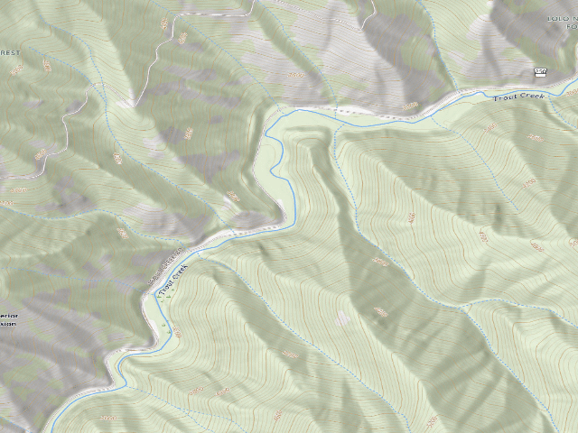 USGS topographic map of Troutcreek004