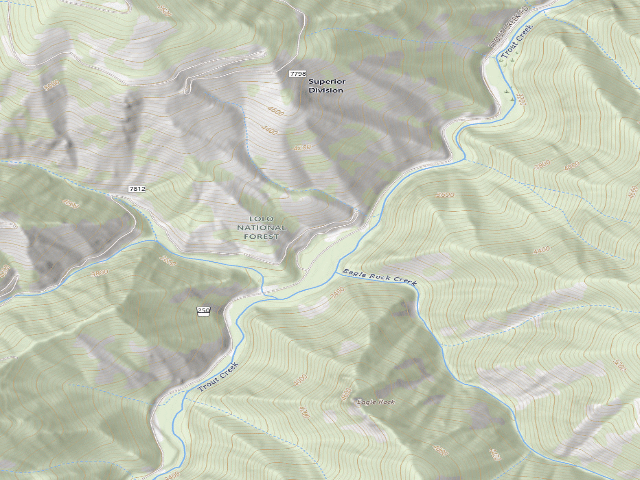 USGS topographic map of Troutcreek006B