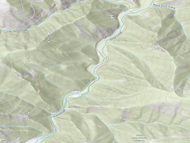 USGS topographic map of Troutcreek007