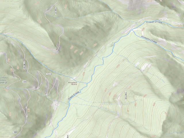 USGS topographic map of Troutcreek009A