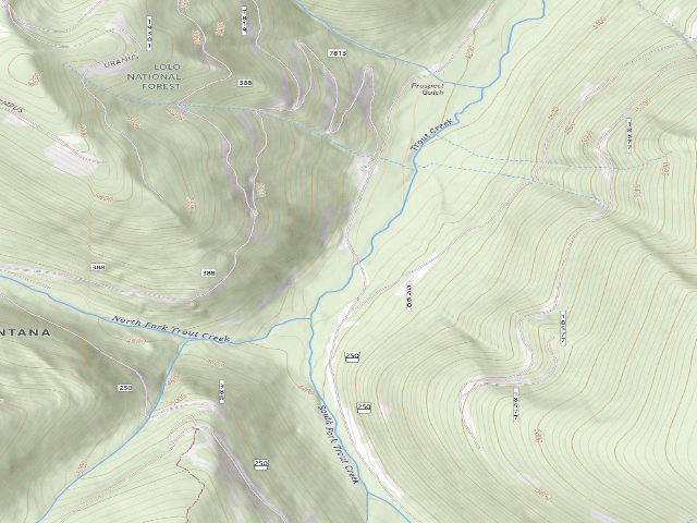 USGS topographic map of Troutcreek010