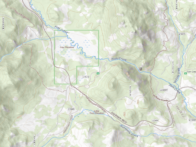 USGS topographic map of Troy Meadow