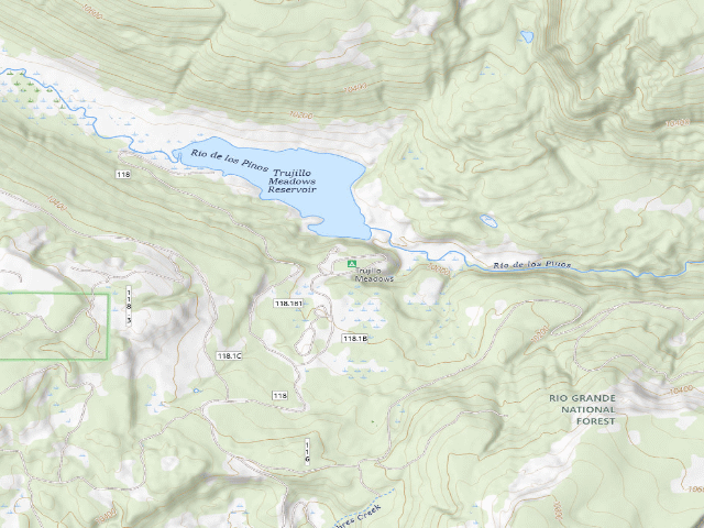 USGS topographic map of Trujillo Meadows