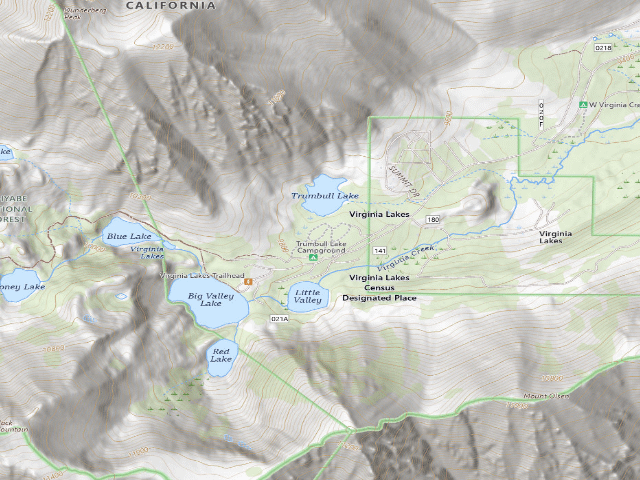 USGS topographic map of Trumbull Lake Campground