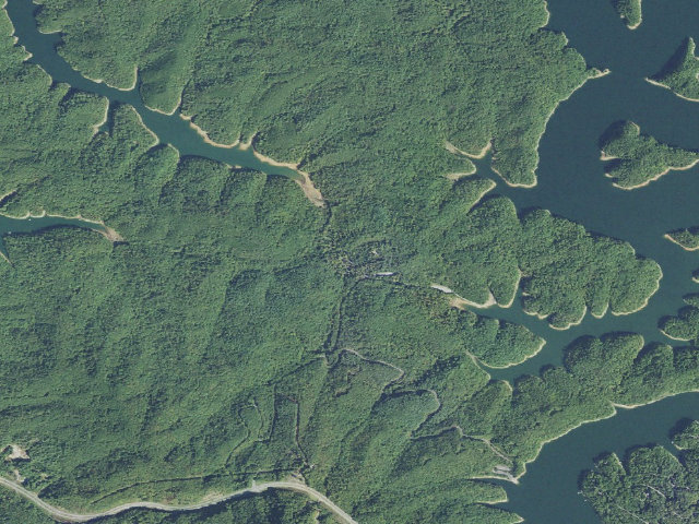 Aerial image of Tsali Campground