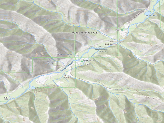 USGS topographic map of Tucannon Campground