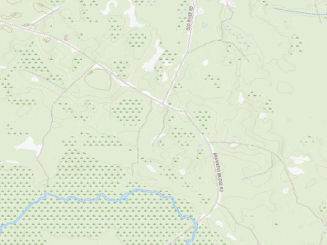 USGS topographic map of Tuckahoe WMA - Saxon Bay