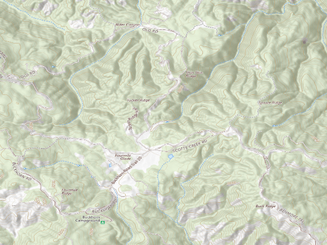USGS topographic map of Tucker Camp
