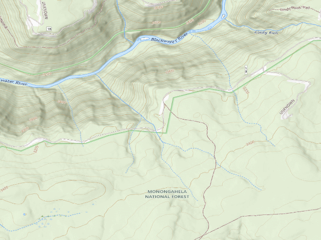 USGS topographic map of Tucker County