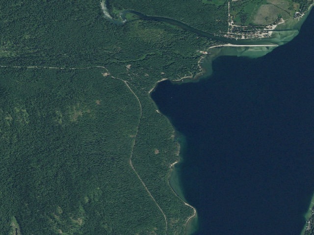 Aerial image of Tule Bay
