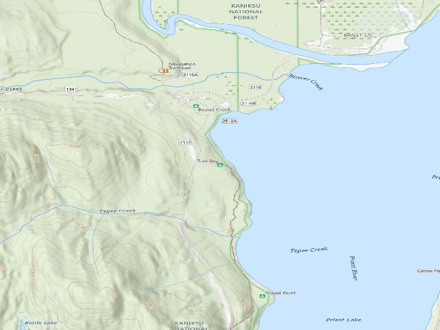 USGS topographic map of Tule Bay