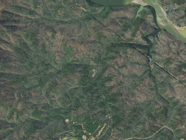 Aerial image of Tumbling Creek Campground