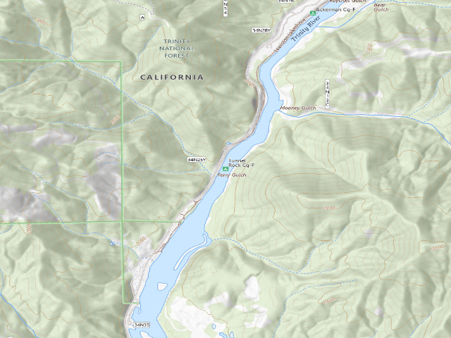 USGS topographic map of Tunnel Rock Cg-F
