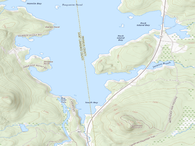 USGS topographic map of Tupper Lake Site #10 (Horseshoe Lake Wild Forest)