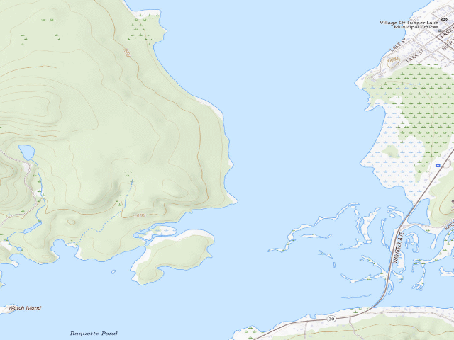 USGS topographic map of Tupper Lake Site #2 (Horseshoe Lake Wild Forest)
