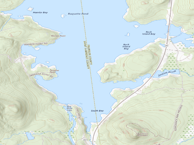 USGS topographic map of Tupper Lake Site #9 (Horseshoe Lake Wild Forest)